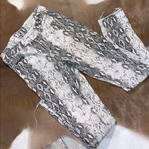 Snake skin skinny jeans
